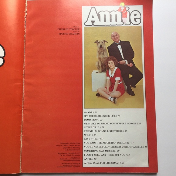 Annie Vocal Selections Book From Broadway Play in 1977 - Picture 2 of 6